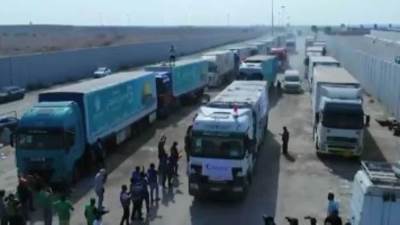 انطلاق أولى رحلات الجسر الجوى السعودى لنقل المساعدات إلى غزة عبر معبر رفح