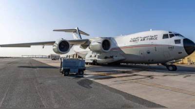 إقلاع الطائرة الـ19 من الجسر الجوي الكويتي لإغاثة الشعب الفلسطيني