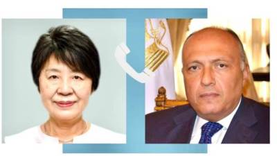 وزير الخارجية يؤكد لوزيرة خارجية اليابان رفض مصر لكافة محاولات تهجير الفلسطينيين