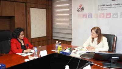 وزيرة التخطيط تلتقي المدير التنفيذي لوكالة الاتحاد الأفريقي للتنمية "النيباد"