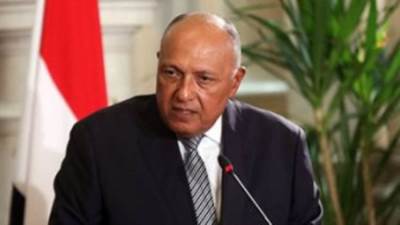 شكرى: الموقف المصرى والعربى رافض لتهجير الفلسطينيين وإسرائيل ترتكب جرائم حرب