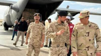 ولى عهد الأردن يصل العريش للإشراف على تجهيز وإرسال مستشفى ميدانى أردنى لغزة