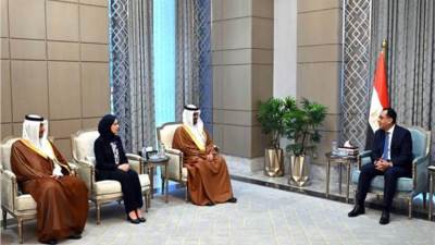 رئيس الوزراء يلتقى وزير المالية والاقتصاد الوطنى بمملكة البحرين