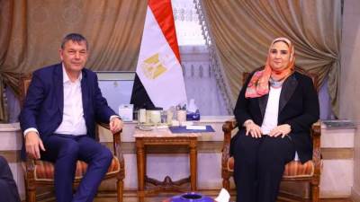 وزيرة التضامن والمفوض العام لوكالة الأونروا يناقشان الأوضاع في غزة