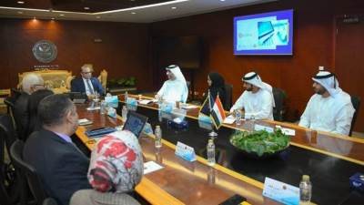 رئيس الرقابة المالية يستقبل وفد مسئولي جهاز أبو ظبي للمحاسبة لبحث التعاون