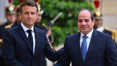 الرئيس السيسى وماكرون يتفقان على أهمية عملية سياسية لتسوية القضية الفلسطينية