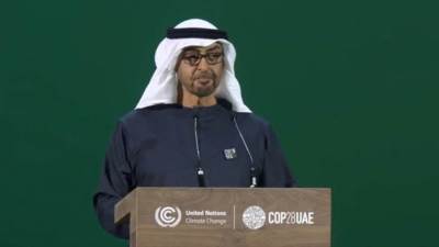 محمد بن زايد يعلن إنشاء صندوق بقيمة 30 مليار دولار للحلول المناخية عالميا