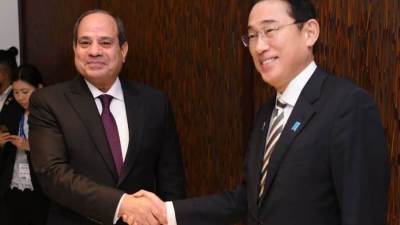 السيسي يؤكد حرص مصر على تعزيز علاقات التعاون والشراكة الاستراتيجية مع اليابان
