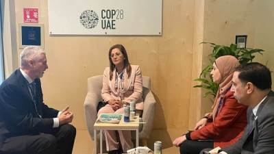 وزيرة التخطيط تبحث سبل التعاون مع المدير العام للمعهد العالمي للنمو الأخضر