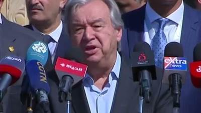 أمين عام الأمم المتحدة: الوضع في قطاع غزة يُعرض حفظ السلام والأمن الدوليين للخطر