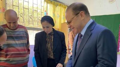 المستشار حماده الصاوى يدلى بصوته فى الانتخابات الرئاسية