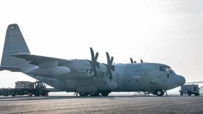 وصول الطائرة الـ38 من الجسر الجوي الكويتي متجهة إلى مطار العريش لإغاثة غزة