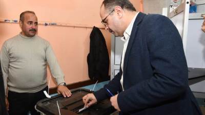 رئيس المقاولون العرب يشارك فى الانتخابات الرئاسية