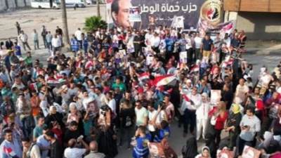 حزب حماة الوطن بالغربية ينظم مسيرة حاشدة في طنطا لحث المواطنين على المشاركة الإيجابية