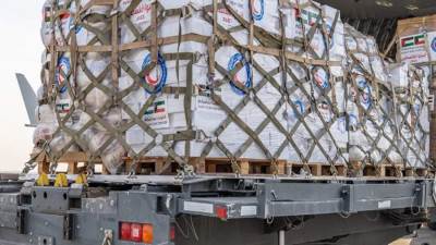 إقلاع الطائرة الإغاثية الـ 39 من الجسر الجوي الكويتي إلى العريش لإغاثة غزة