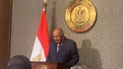 شكرى يستقبل وزير خارجية بريطانيا فى قصر التحرير.. ومؤتمر صحفى بعد قليل