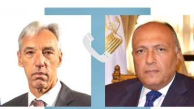 شكرى يؤكد لوزير خارجية البرتغال ضرورة وقف الانتهاكات الإسرائيلية فى غزة