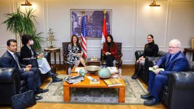 وزيرة التعاون الدولي تبحث دفع العلاقات الاقتصادية المشتركة مع السفيرة الأمريكية