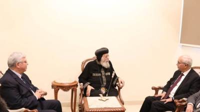 وزيرا التربية والتعليم والتعليم العالي يتقدمان بالتهنئة للبابا تواضروس بمناسبة عيد الميلاد المجيد