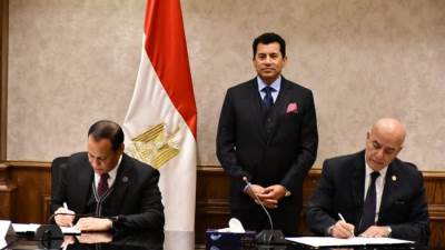 وزير الرياضة يشهد توقيع بروتوكول تعاون بين وزارة الشباب والاتحاد المصري