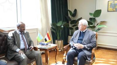 وزير التعليم العالي يستقبل سفير جيبوتي لبحث سبل التعاون الأكاديمي والبحثي