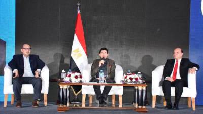 وزير الرياضة يشهد وقائع المؤتمر الصحفي للإعلان عن بطولة كأس العالم للجمباز الفني