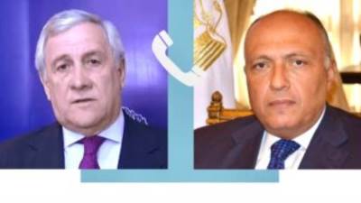 شكرى يؤكد لنظيره الإيطالى ضرورة التوصل لوقف شامل وفورى لإطلاق النار فى غزة