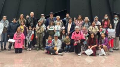 وقفة لأطفال داخل الكونجرس الأمريكى للمطالبة بوقف إطلاق النار على قطاع غزة