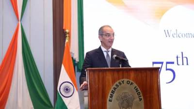 وزير الاتصالات يلقى كلمة فى احتفالية عيد جمهورية الهند الـ75