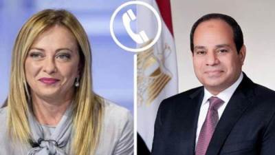 الرئيس السيسى يتلقى اتصالًا هاتفيًا من رئيسة وزراء إيطاليا "جورجيا ميلوني"