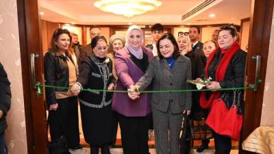 وزيرة التضامن الاجتماعي تفتتح المعرض الخيري السنوي للجمعية النسائية لتحسين الصحة