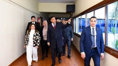 وزيرة الهجرة ومحافظ الدقهلية يجريان جولة تفقدية في مقر ديوان عام المحافظة