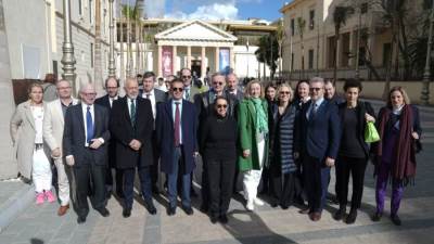 سفير الاتحاد الأوروبي ووفد من السفراء الأوروبيين يزورون المتحف اليوناني-الروماني بالإسكندرية