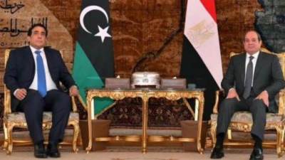 الرئيس السيسى يستقبل "المنفى" ويؤكد دعم مصـر لجهود حماية وحدة الأراضى الليبية