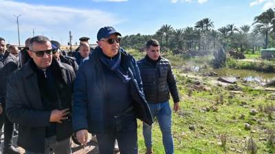 سويلم يتفقد أعمال الحماية القائمة بمصب نهر النيل فرع رشيد (حائط رشيد البحرى) بكفر الشيخ