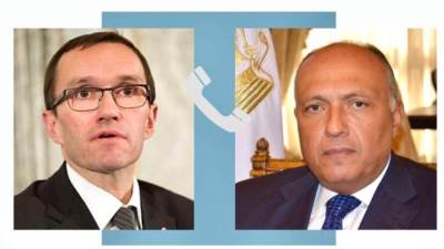 وزير الخارجية سامح شكري يتلقى اتصالاً من وزير خارجية النرويج