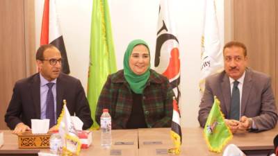 وزيرة التضامن ومحافظ المنوفية يفتتحان فرعاً جديداً لبنك ناصر الاجتماعي بشبين الكوم