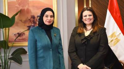 وزيرة الهجرة تستقبل سفيرة البحرين في مصر لبحث التعاون المشترك
