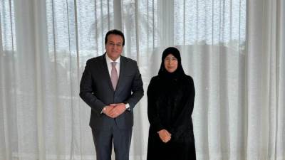  وزير الصحة يلتقي نظيرته القطرية لبحث زيادة الدعم الصحي لقطاع غزة