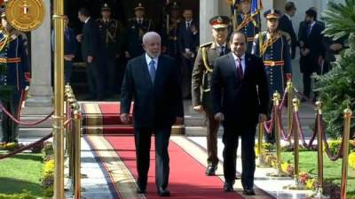 مراسم استقبال رسمية للرئيس البرازيلى "دا سيلفا" فى قصر الاتحادية