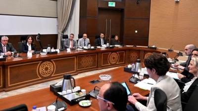 مساعد أول رئيس الوزراء تستعرض مع وفد الاتحاد الأوروبى فرص التعاون