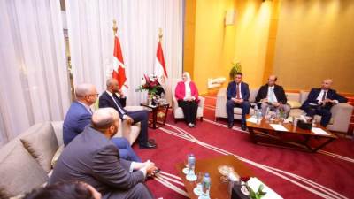 القباج تستعرض جهود الدولة المصرية والدور الهلال الأحمر فى الاستجابة لأزمة قطاع غزة