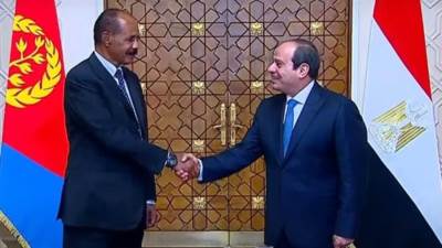 بدء مباحثات الرئيس السيسي ونظيره الإريتري بقصر الاتحادية