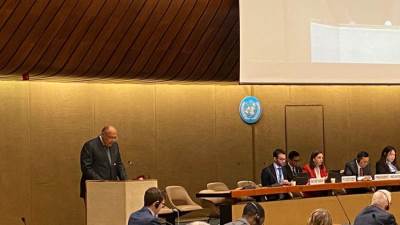 وزير الخارجية يُلقي بيان مصر أمام الشق رفيع المستوى لمؤتمر نزع السلاح