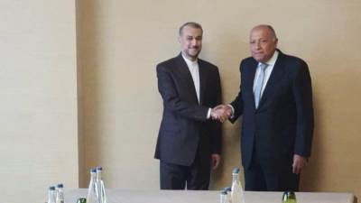 وزير الخارجية يلتقي بنظيره الإيراني على هامش اجتماعات مجلس حقوق الإنسان بجنيف