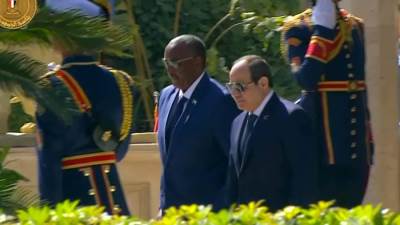 مراسم استقبال رسمية لرئيس مجلس السيادة السودانى بقصر الاتحادية