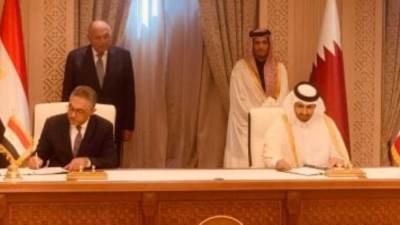 مصر وقطر توقعان مذكرة تفاهم لتعزيز العلاقات الاستثمارية