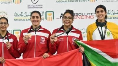 ثلاث ميداليات لشابات سيف المبارزة ببطولة أفريقيا للسلاح بالقاهرة