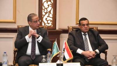 وزير التنمية المحلية ومحافظ الفيوم يلتقيان وفد  لاتحاد الأوروبي وبرنامج الأمم المتحدة الإنمائي