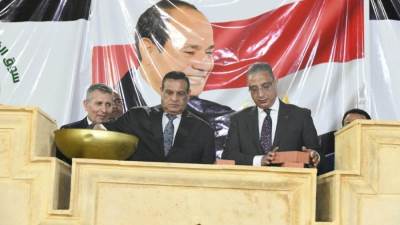 وزير التنمية ومحافظ الفيوم يضعان حجر الأساس لإنشاء "سوق الفيوم العمومي المطور" لتجارة الماشية